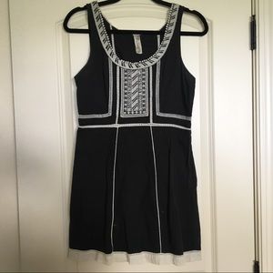 Ivory and Black Free People Mini Dress